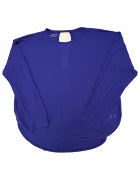 Under Armour Women Lady XL Long Sleeve Lightweight Activewear Keyhole Top Purple